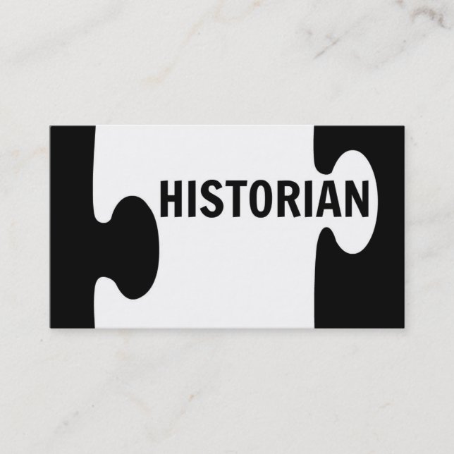 Historian Puzzle Piece Business Card (Front)