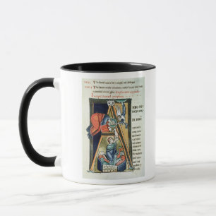 Historiated initial 'A' depicting Daniel Mug