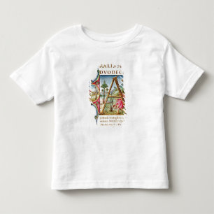 Historiated initial 'A' depicting Toddler T-Shirt