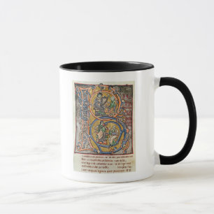 Historiated initial 'B' depicting King David Mug