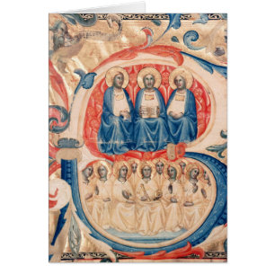 Historiated initial 'B' depicting the Trinity