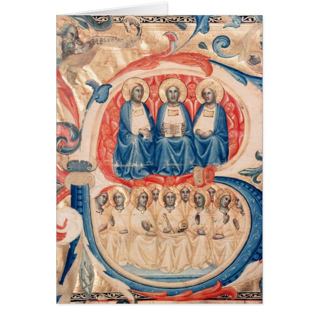 Historiated initial 'B' depicting the Trinity (Front)