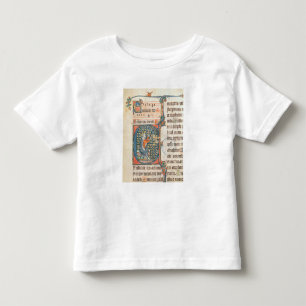 Historiated initial depicting King David playing Toddler T-Shirt