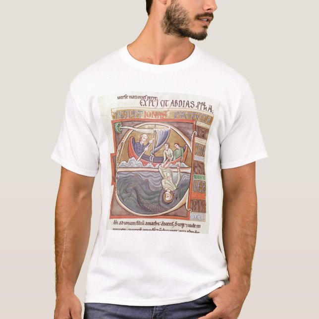 Historiated initial 'E' depicting Jonah T-Shirt (Front)