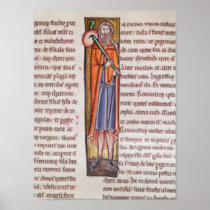 Historiated initial 'I' depicting Elimelech Poster