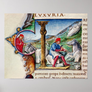 Historiated initial 'L' Poster