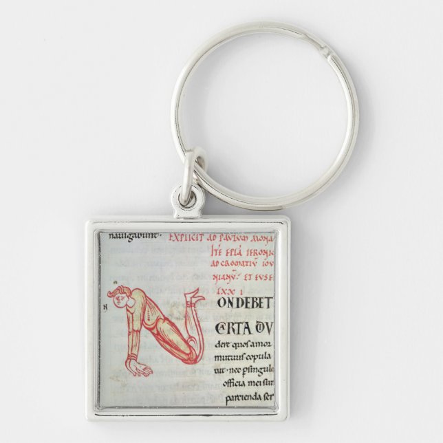 Historiated initial 'N' Key Ring (Front)