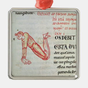 Historiated initial 'N' Metal Tree Decoration