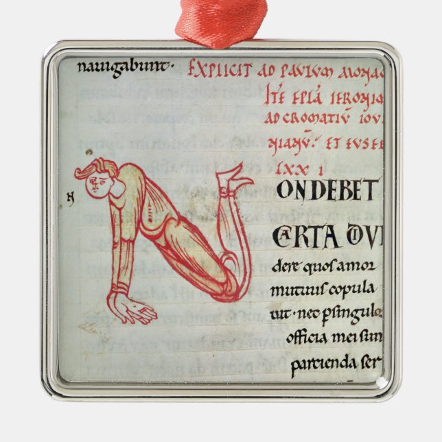 Historiated initial 'N' Metal Tree Decoration (Front)