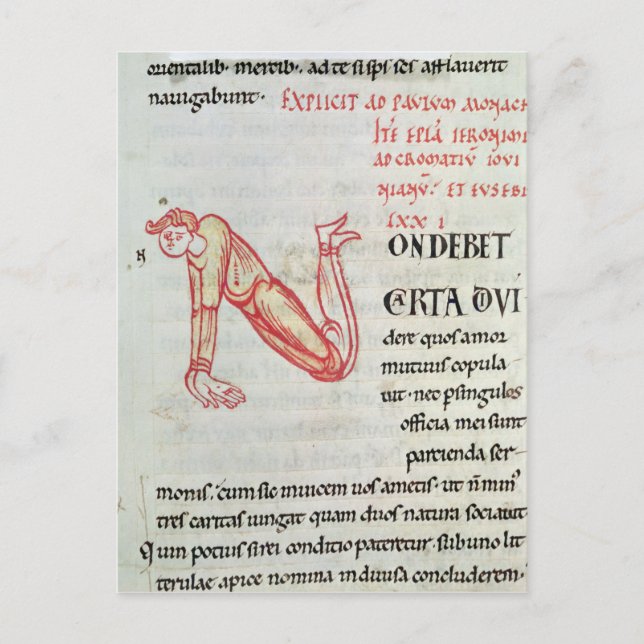 Historiated initial 'N' Postcard (Front)