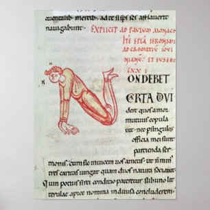 Historiated initial 'N' Poster