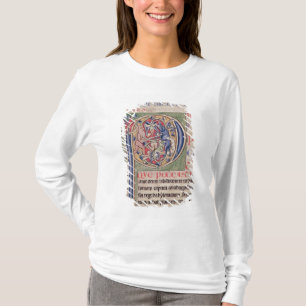 Historiated initial 'P' depicting a boar hunt T-Shirt