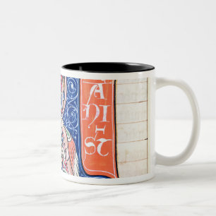 Historiated initial 'R' 2 Two-Tone Coffee Mug