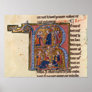 Historiated initial 'R' depicting the Sultan Poster