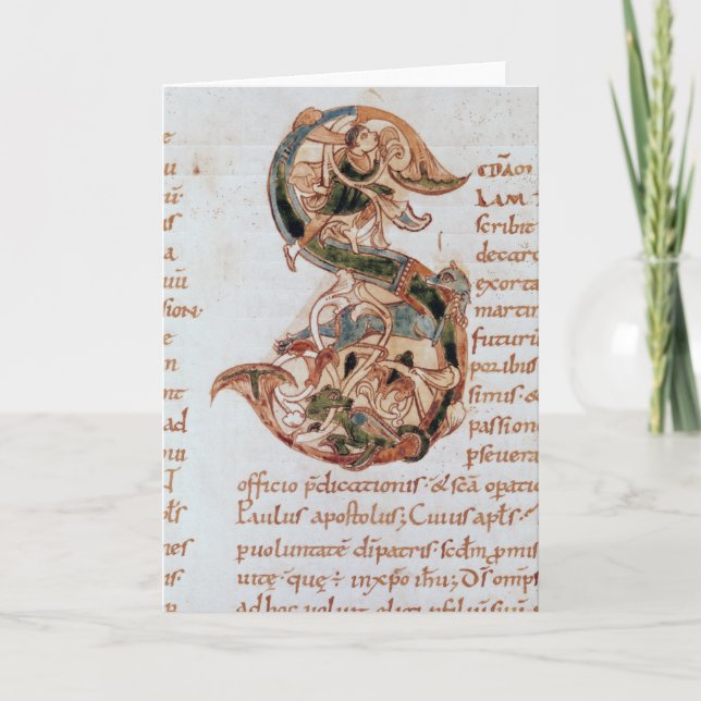 Historiated initial 'S' Note Card (Front)