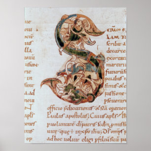 Historiated initial 'S' Poster