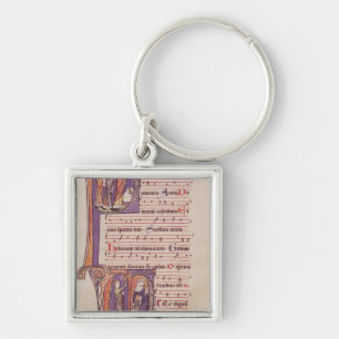 Historiated initials 'P' Key Ring