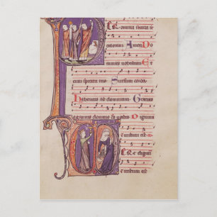 Historiated initials 'P' Postcard