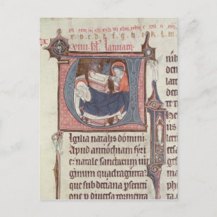 Historiated initials 'U' and 'I' Postcard