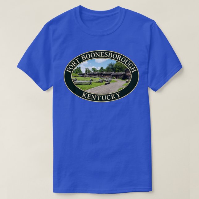 Historic 18th Century Fort Boonesborough in Kentuc T-Shirt (Design Front)