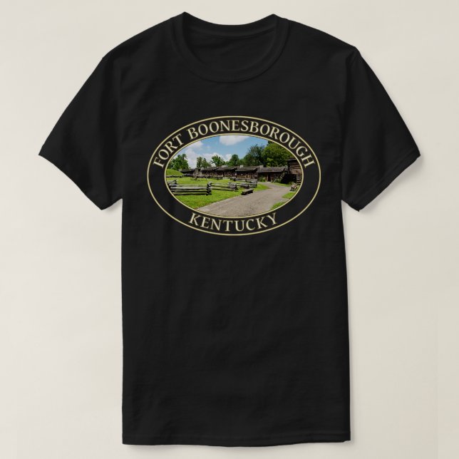 Historic 18th Century Fort Boonesborough in Kentuc T-Shirt (Design Front)