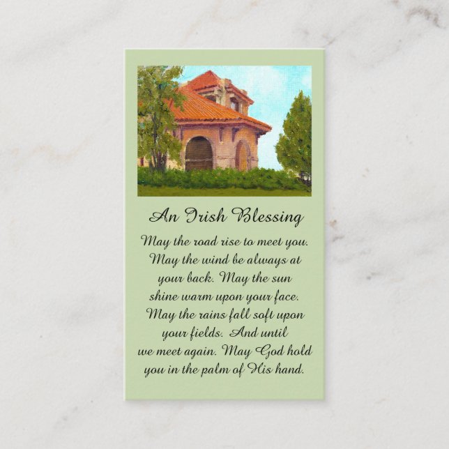 Historic 1904 World Fair Pavilion Irish Blessing  Business Card (Front)