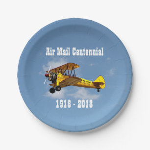 Historic Air Mail Service Centennial Paper Plate
