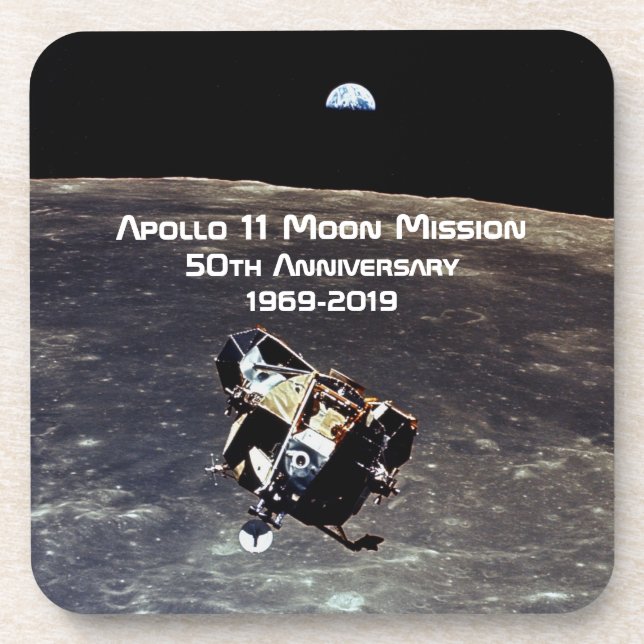 Historic Apollo 11 Moon Mission 50th Anniversary Coaster (Front)