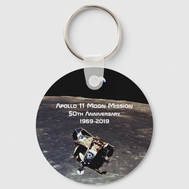 Historic Apollo 11 Moon Mission 50th Anniversary Key Ring (Front)
