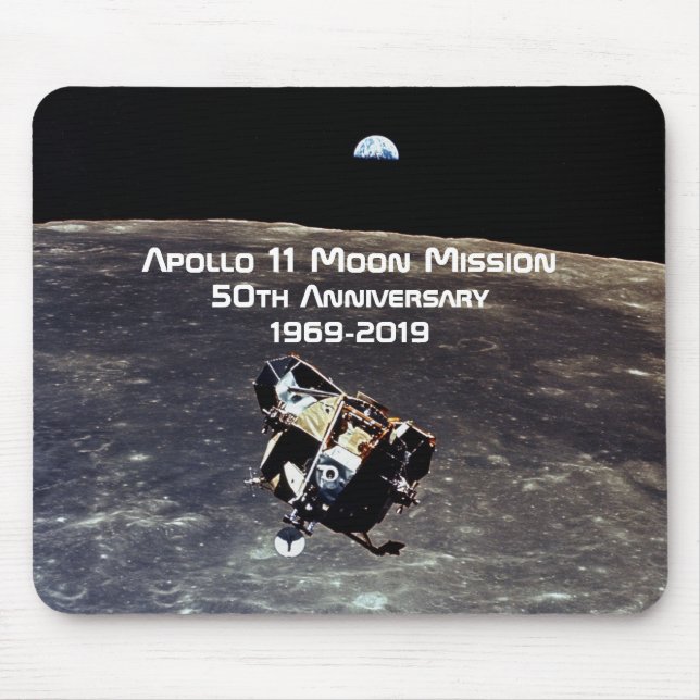Historic Apollo 11 Moon Mission 50th Anniversary Mouse Pad (Front)