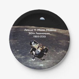 Historic Apollo 11 Moon Mission 50th Anniversary Paper Plate