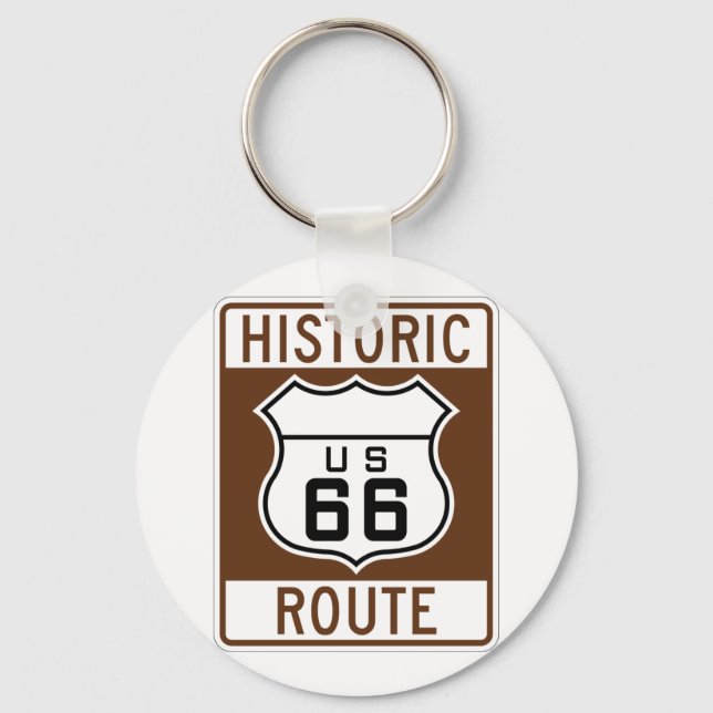 Historic Arizona US Route 66 Key Ring (Front)