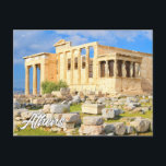 Historic Athens, Greece Postcard<br><div class="desc">This vibrant travel postcard features a photograph taken in the beautiful and quite historic city of Athens,  Greece,  in the early evening. Please feel free to change all the available options as you'd like.</div>