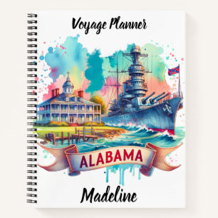 Historic battleship and Alabama coast Notebook
