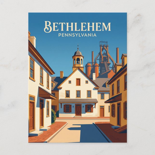 Historic Bethlehem USA Postcard (Front)