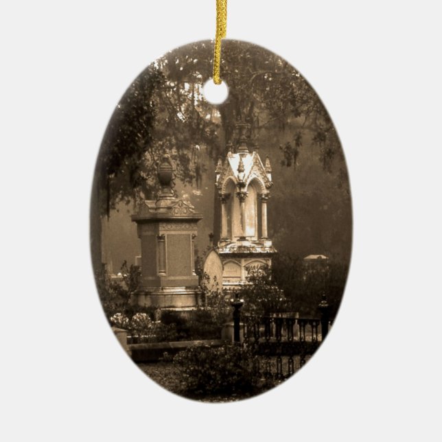 Historic Bonaventure Cemetery Ceramic Tree Decoration (Front)