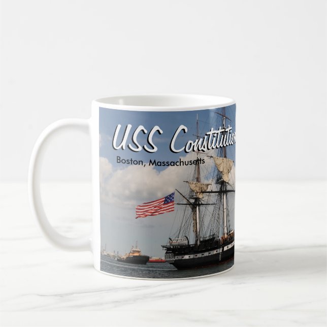 Historic Boston USS Constitution Coffee Mug (Left)