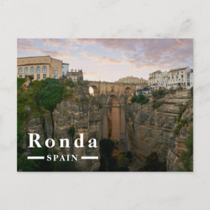 Historic Bridge in Ronda Andalusia Spain  Holiday Postcard