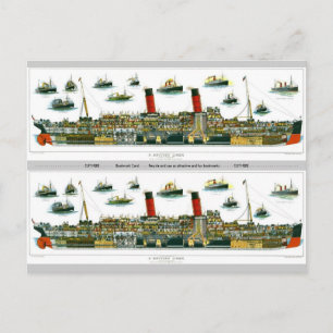 Historic British Ocean Liner Bookmark Postcard