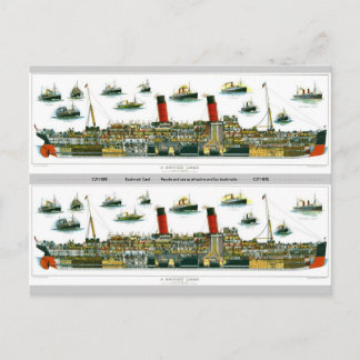 Historic British Ocean Liner Bookmark Postcard