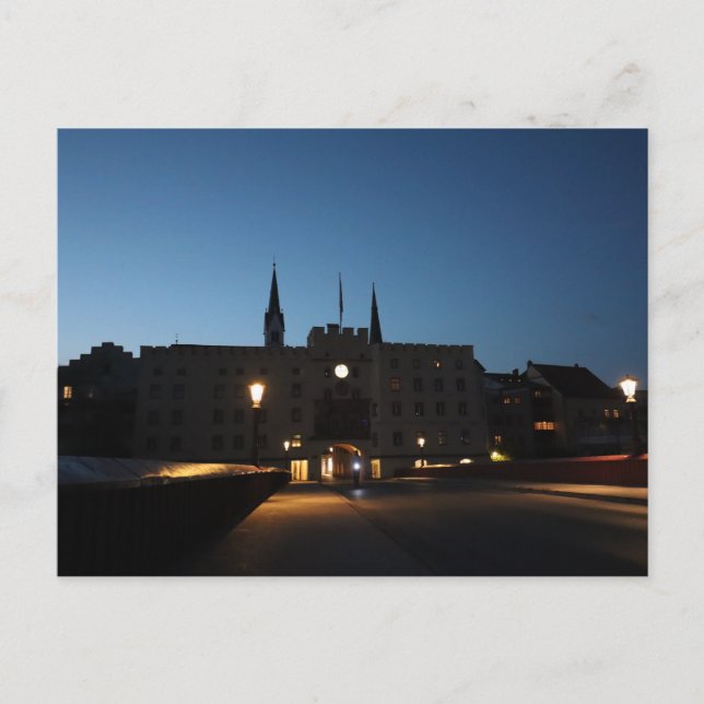 Historic Brucktor Gateway in Wasserburg am Inn Postcard (Front)