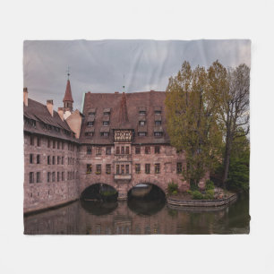 Historic building at sunset in Nuremberg, Germany Fleece Blanket