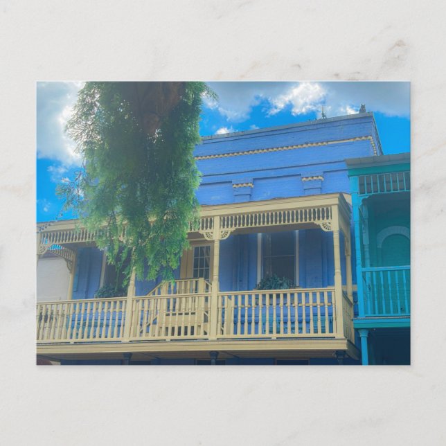 Historic Building with Balcony Postcard (Front)