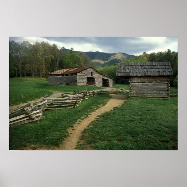 Historic Cabin Great Smoky Mountains Poster (Front)