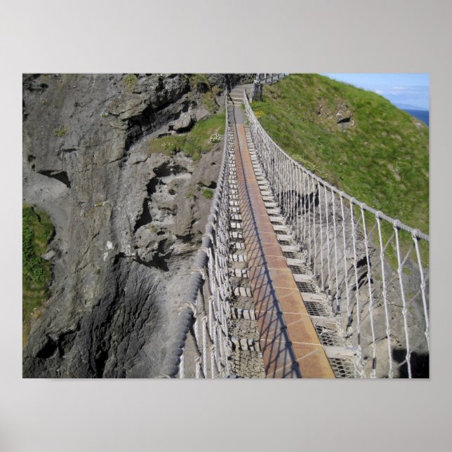 Historic Carrick-a-rede rope bridge, Northern Poster (Front)