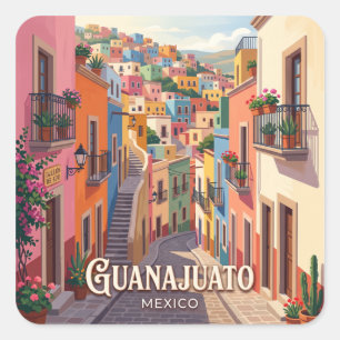 Historic Centre of Guanajuato Mexico Square Sticker