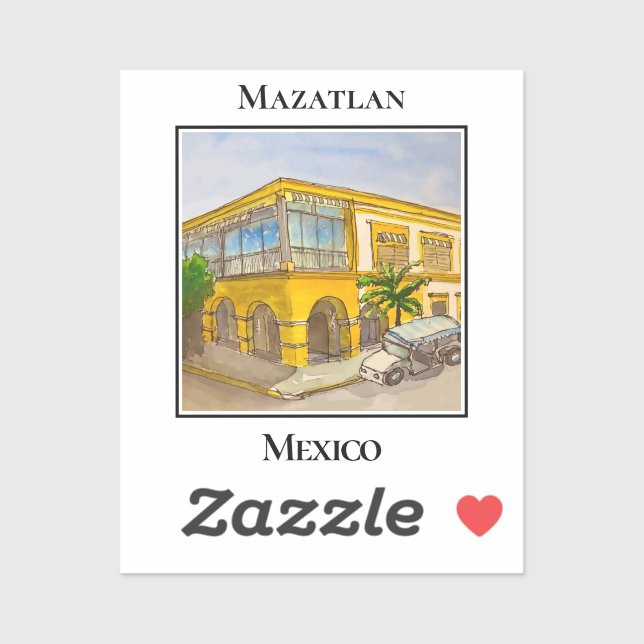 Historic Centro District Architecture in Mazatlan (Sheet)