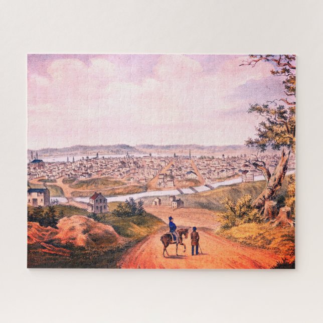 Historic Cincinnati, Ohio (1841) Jigsaw Puzzle (Horizontal)
