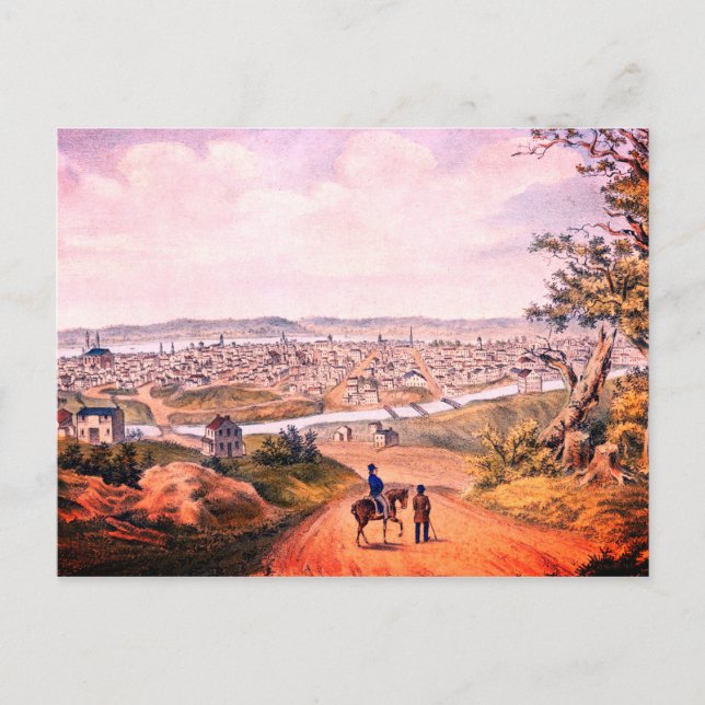 Historic Cincinnati, Ohio (1841) Postcard (Front)