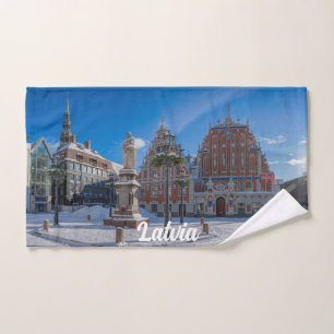 Historic city center in Riga, Latvia Hand Towel